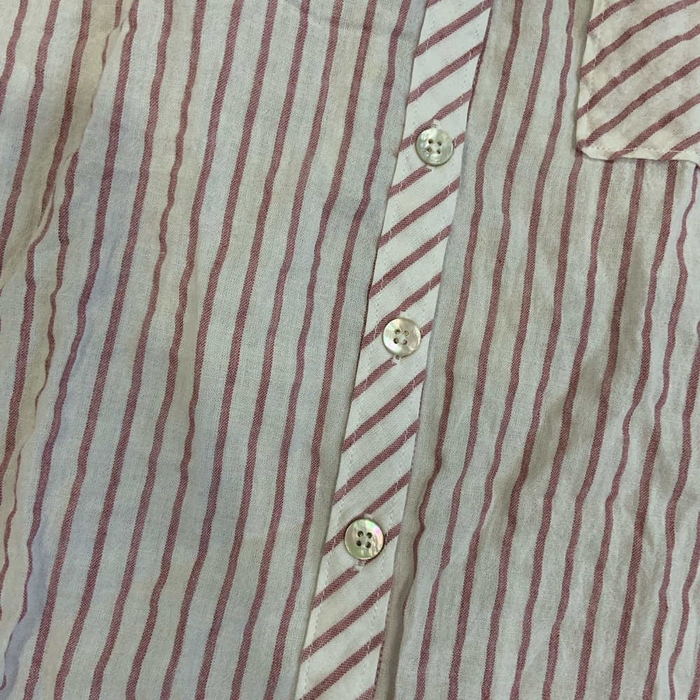 Faherty Avery Red Stripped Button Up Fall Casual … - image 3